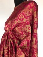 Pink Jute Silk Saree with Kotki Weaves