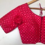 Hot Pink Raw Silk Blouse