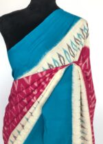 Pink Ikat Cotton Saree