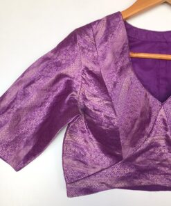 Purple Banarasi Brocade Silk Blouse