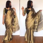 Metallic Gold Tissue Silk Saree