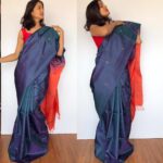 Ocean Blue Chinnalapattu Silk Saree with Handwoven Buttas