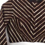 Coffee Brown Chinnon Silk Blouse with Sequins Embroidery in Leheriya Pattern