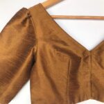 Dark Mustard Raw Silk Blouse