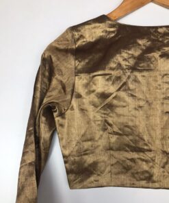 Metallic Gold Heavy Tissue Silk Blouse