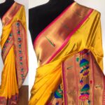 Navyblue Banarasi Silk Saree with Paithani Weaves