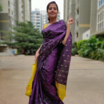 Eggplant Purple Kanjivaram Silk Saree