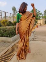 Molten Gold Tissue Silk Saree