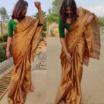 Molten Gold Tissue Silk Saree