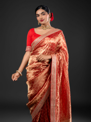 Scarlet Red Trending saree colors for your Muhurtham for Wedding Season 2024-2025