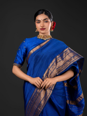 Royal Blue Trending saree colors for your Muhurtham for Wedding Season 2024-2025