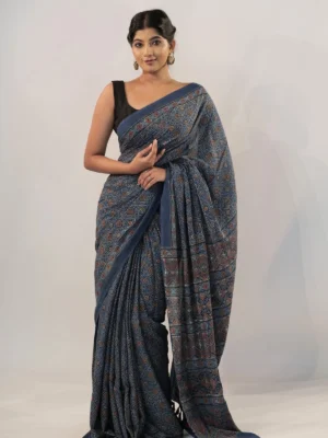 Comfortable and Easy to Wear Blue Cotton Saree 2025