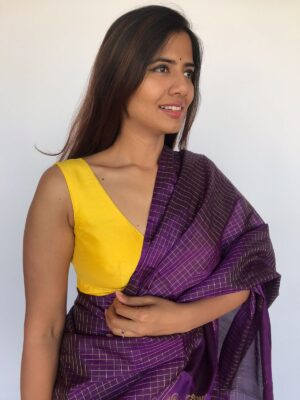 Latest Yellow readymade blouse for red saree at Mirra Clothing 2025