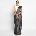 New Black Chanderi Silk Saree