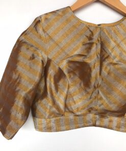 Handwoven Gold Pure Tissue Silk Blouse