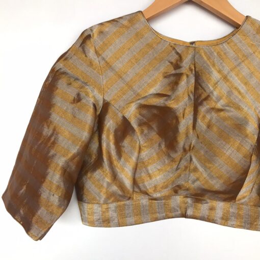 Handwoven Gold Pure Tissue Silk Blouse