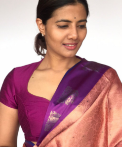 Magenta Raw Silk Blouse