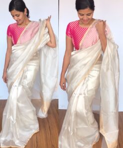 Pure Silver Tissue Silk Saree