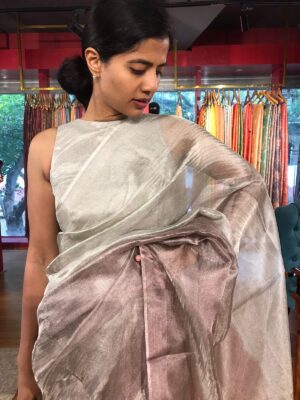 Ombre tissue silk sarees online for Diwali 2024-2025