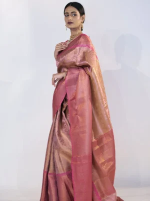 Must have pink kora silk saree with zari weaves for 2025