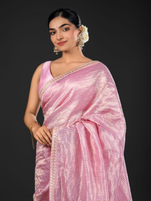 Must have baby pink tussar silk saree for 2025