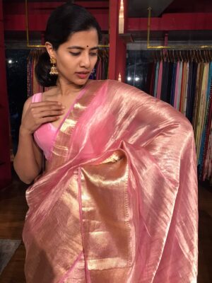 Must Have Pink Tissue Silk saree in 2025