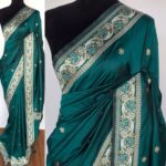 Emerald Green Banarasi Silk Saree with Gold Zari Weaves