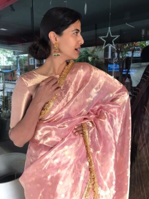 Must have baby pink tissue silk saree for 2025