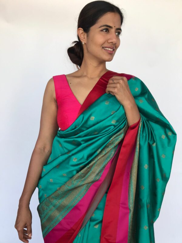 Buy Designer Bridal Party Wear Saree - Sea Green Applique Net Saree –  Empress Clothing