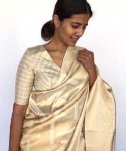 Gold Chanderi Silk Blouse