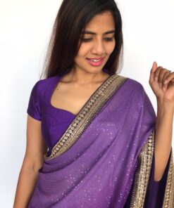 Purple Raw Silk Blouse