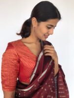 Red Pure Tussar Silk Blouse