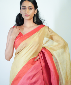 Elegant Linen Saree By Mirra Clothing