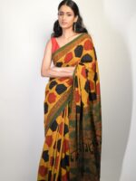 Soft cotton Printed Ajrakh Saree by Mirra Clothing