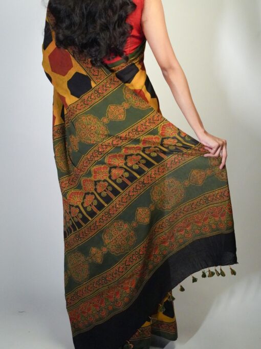 Drapes Well Cotton Printed Saree by Mirra Clothing