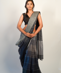 Easy to Drape Linen Saree by Mirra Clothing