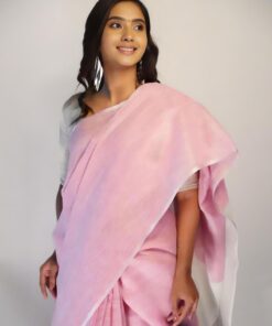 Beautiful Linen Saree by Mirra clothing