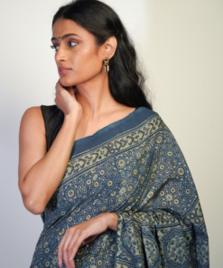 Beautiful Ajrakh Saree by Mirra Clothing