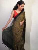 Elegant Look Ajrakh Modal Silk Saree by Mirra Clothing