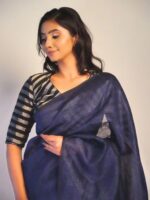 Elegant Pure Linen Saree by Mirra Clothing