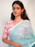 Hand woven mul cotton saree by Mirra Clothing