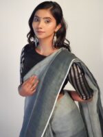 Handwoven Linen Saree By Mirra Clothing