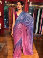 Evening wear saree by Mirra clothing.