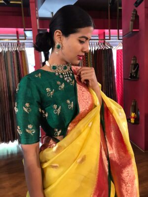 Green Embroidered Silk Blouse Designs Every Woman Should Own in 2025