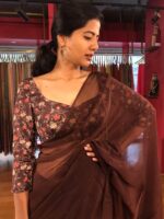 Chiffon saree with badla work from Mirra Clothing